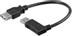 GOOBAY USB2.0 Extension Cable 90dgr. Black. 15cm  Factory Sealed