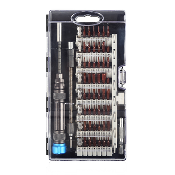 DELTACO Professional Screwdriver set, 58 parts, Extension bar, CRV socket, bla (KS-8061-A)