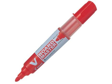PILOT Whiteboardpenn PILOT V-Board M rund rød (WBMA-VBM-M-R-BG*10)