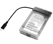 DELTACO USB 3.1 Gen 2 -kiintolevysovitin, suojakuori, kork. 12,5mm, musta