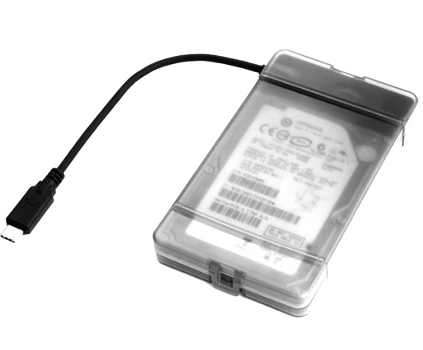 DELTACO USB 3.1 Gen 2 -kiintolevysovitin,  suojakuori,  kork. 12,5mm, musta (K105G2)