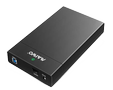 DELTACO External HDD enclosure, USB 3.0, 3,5" HDD, USB-A, black