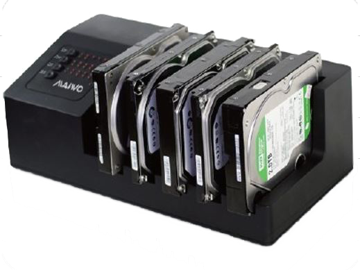 DELTACO External HDD dock, USB-B, 5x 3,5" or 2,5", USB 3.1 Gen1, 5 Gbps, black (K3095A)