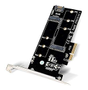 DELTACO KT015 PCIe-sovitin SSD-levyä varten, 2x M.2 SATA