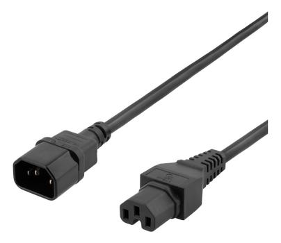 DELTACO Power IEC 60320 C15 Power IEC 60320 C14 Black 2m (DEL-116B)