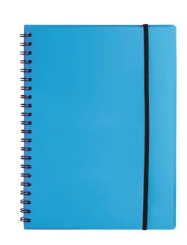 Bünger Notesbog i plast med spiralryg A5, blå (421062)