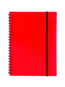 Bünger Notesbog i plast med spiralryg A4, rød