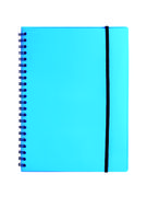 Bünger Notesbog i plast med spiralryg A4, blå