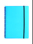 Bünger Notesbog i plast med spiralryg A4, blå