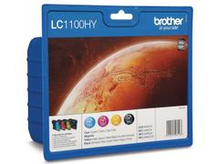 BROTHER LC1100HYVALBPDR value pack cyan magenta yellow black for MFC6490CW/DCP6690CW/6890CDW/5895CW/5890CN