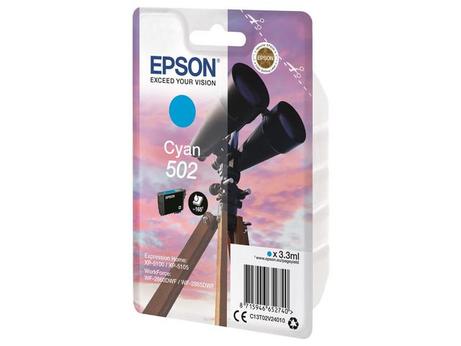 Epson 502 - cyan - original - blekkpatron (C13T02V24010)