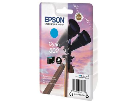 EPSON Singlepack Cyan 502 Ink (C13T02V24010)