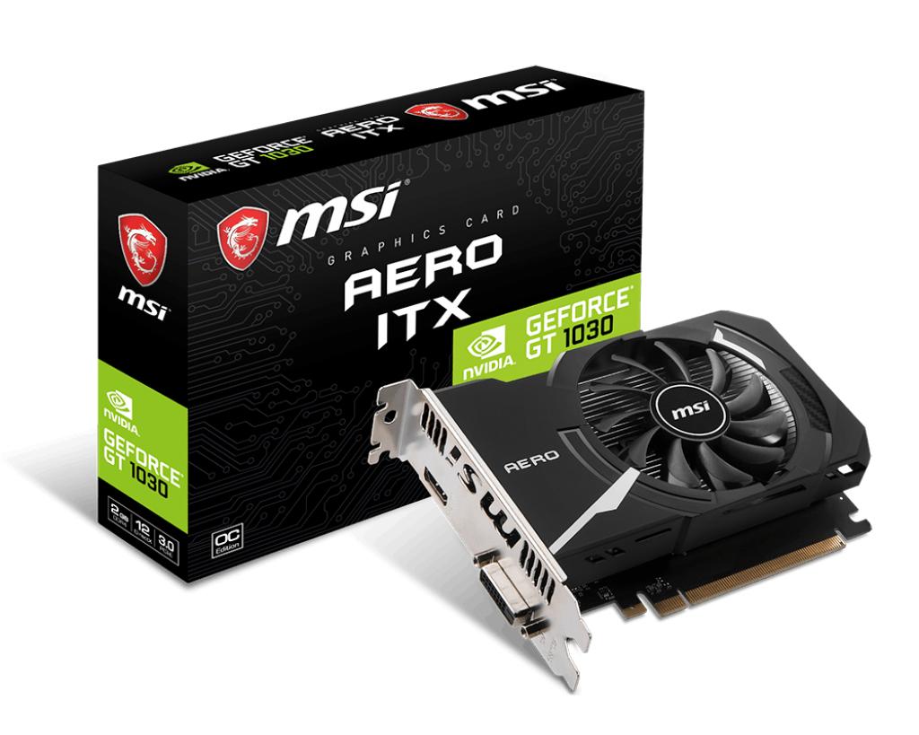 Msi Geforce Gt 1030 Aero Itx 2gd4 Oc Skjermkort Pci Express 3 0