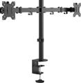 VISION Monitor Dual Desk Post Mount - LIFETIME WARRANTY - fits display 13-27" with VESA sizes 75 x 75 or 100 x 100 - 2-part arms - rotate - quick-release - swivel tilt - clamp or grommet - post height 465 mm