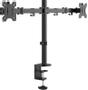 VISION Monitor Dual Desk Post Mount - LIFETIME WARRANTY - fits display 13-27" with VESA sizes 75 x 75 or 100 x 100 - 2-part arms - rotate - quick-release - swivel tilt - clamp or grommet - post height 465 mm