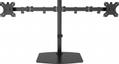 VISION Monitor desk stand mount - fits two display 13 to 27" with VESA sizes 75 x 75 or 100 x 100 - post height 452 mm - max between screen centres 790 mm - rotate - swivel and tilt - quick release - thumbsc (VFM-DSDB)