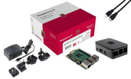DESIGNSPARK Raspberry Pi 3 B+ Premium kit, Raspberry Pi 3 B+, strömadapter m.m. (RS Pi 3B+ Kit $DEL)