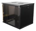 DELTACO 19” cabinet, 9U, 540x450mm, standing or wall mount, glass door