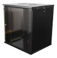 DELTACO 19” cabinet, 12U, 540x450mm, standing or wall mount, glass door