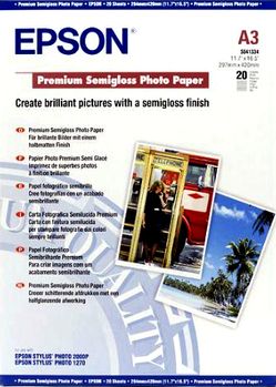EPSON PREMIUM SEMIGLOSS PHOTO A3 PAPER STYLUS COLOR 2000P NS (C13S041334)