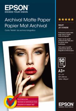 Epson Archival Matte Paper A3+ 50 ark 189 g/m² (C13S041340)