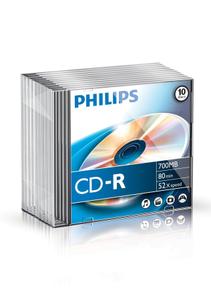PHILIPS CDR 80 MIN 52X SC (10) (CR7D5NS10/00)