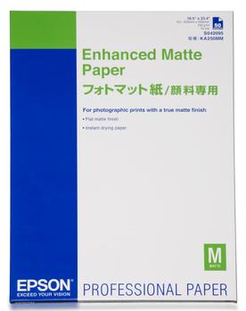 EPSON n Media, Media, Sheet paper, Enhanced Matte Paper, Graphic Arts - Graphic and Signage Paper, A2, 192 g/m2, 50 Sheets (C13S042095)