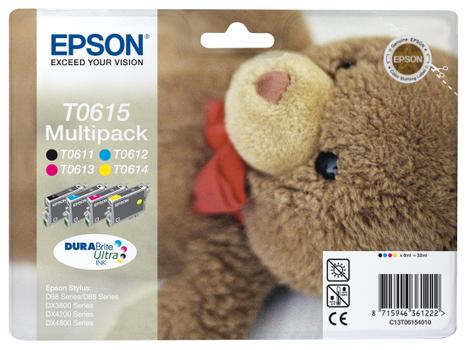 EPSON INK CARTRIDGE T0615 MULTIPACK T0611/ 12/ 1 (C13T06154020)
