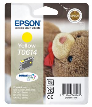 EPSON n Ink Cartridges,  DURABrite" Ultra, T0614, Teddybear,  Singlepack,  1 x 8.0 ml Yellow (C13T06144010)