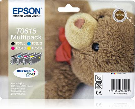EPSON INK CARTRIDGE T0615 MULTIPACK T0611/ 12/ 1 (C13T06154020)