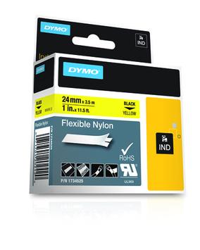 DYMO RHINOPRO 1IN YELLOW FLEXIBLE NYLON TAPE CARTRIDGE (1734525)