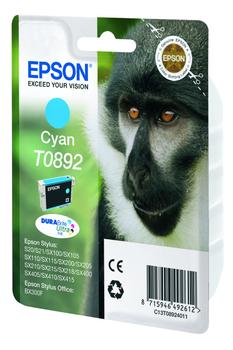 EPSON n Ink Cartridges,  DURABrite" Ultra, T0892, Monkey, Singlepack,  1 x 3.5 ml Cyan (C13T08924011)
