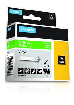 DYMO Rhino 12 mm Vinyl white on Green (1805414)