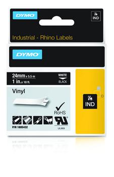 DYMO Rhino 24 mm white on Black Vinyl (1805432)