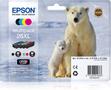 EPSON n Ink Cartridges,  Claria" Premium Ink, 26XL, Polar bear, Multipack,  1 x 9.7 ml Yellow, 1 x 9.7 ml Cyan, 1 x 9.7 ml Magenta, 1 x 12.2 ml Black, RF+AM (C13T26364020)