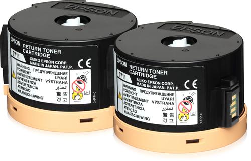 EPSON n Toner, Return Toner, 2 x Black, High, S050711, 5,000 Pages (C13S050711)