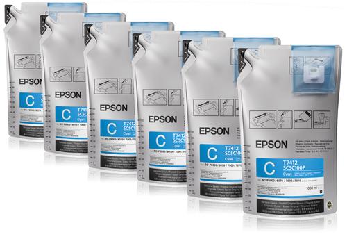 EPSON Ink UltraChrome DS F62/7200 Cyan 1Lx6 st (C13T741200)