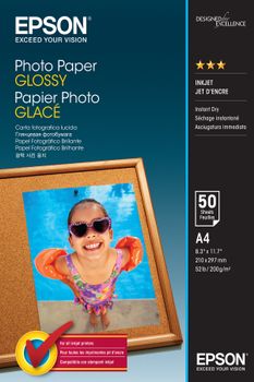 EPSON n Media, Media, Sheet paper, Photo Paper Glossy, Office - Photo Paper, Home - Photo Paper, Photo, A4, 200 g/m2, 50 Sheets, Singlepack (C13S042539)
