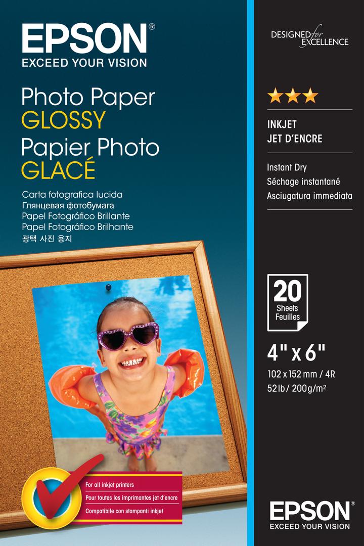 EPSON Photo Paper Glossy 10x15cm 20 sheets | Synigo