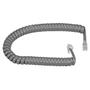 BLACK BOX COILED HANDSET CORD - DARK GRAY, 1.8M
