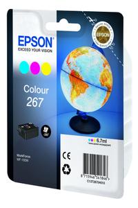 EPSON 267 / C13T2670 - (Yellow Magenta Cyan) Ink - Blækpatron Cyan, Magenta, Gul (C13T26704010)