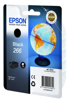 EPSON n Ink Cartridges,  266, Globe, Singlepack,  1 x 5.8 ml Black (C13T26614010)