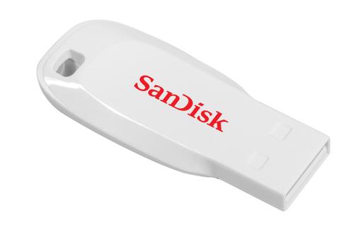 SANDISK k Cruzer Blade - USB flash drive - 16 GB - USB 2.0 - white (SDCZ50C-016G-B35W)