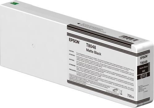 EPSON n Ink Cartridges,  UltraChrome HDX, Singlepack,  1 x 700.0 ml Matte Black (C13T804800)