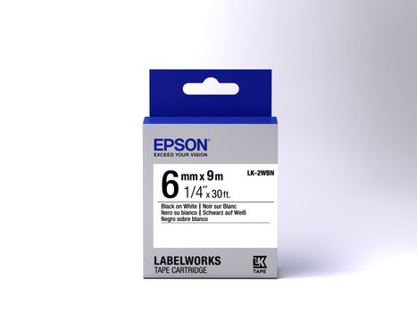 EPSON TAPE LK-2WBN STD BLK-/WHT 6/9 . SUPL (C53S652003)