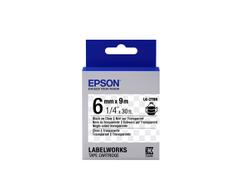 EPSON TAPE - LK2TBN CLEAR BLK/ CLEAR 6/9 SUPL