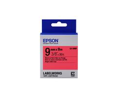 EPSON TAPE - LK3RBP PASTEL BLK/ RED 9/9 SUPL