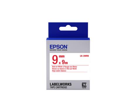 Epson LabelWorks LK-3WRN - merketape - 1 kassett(er) - Rull (0,9 cm x 9 m) (C53S653008)