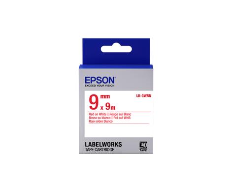 EPSON Label/ LK-3WRN Standard 9mm x 9m RD/WH (C53S653008)