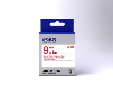 Epson LabelWorks LK-3WRN - merketape - 1 kassett(er) - Rull (0,9 cm x 9 m) (C53S653008)